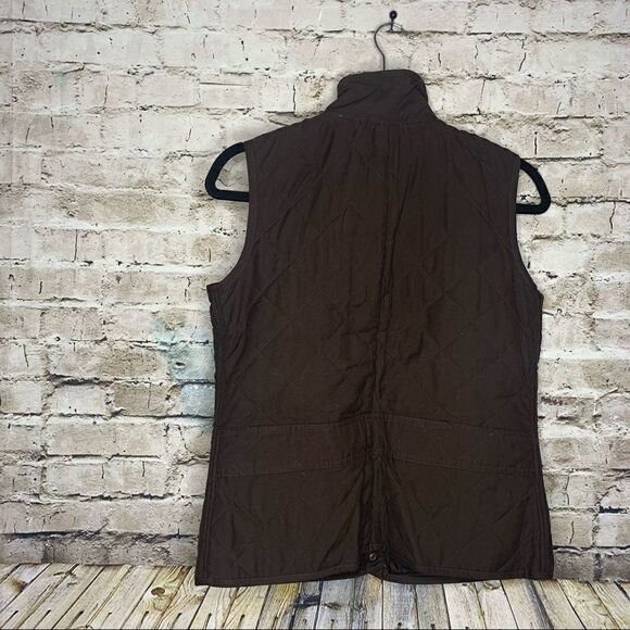 Lauren Ralph Lauren Brown Quilted Snap Button Vest sz XS - Picture 8 of 13